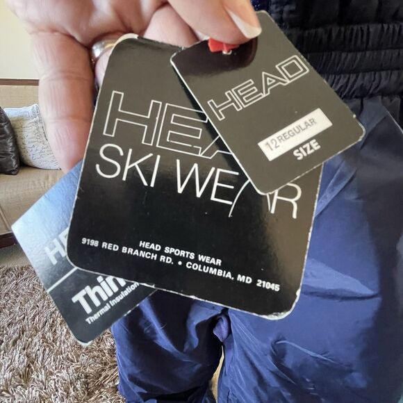 Vintage Womens Zipper Bib Pants Size 12 Ski Snowboard Blue Insulated Adjustable - Picture 7 of 12